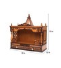 Teak Teak Wood Floor Rested Mandir Without Door
