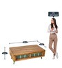 Sula Teal Coffee Table In Small Size Colour
