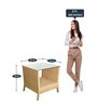 Sully Wicker Outdoor Coffee Table in Beige Finish