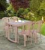Sultan Plastic Table and Chair Set in Beige Colour with 4 Chairs