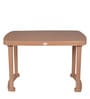 Sultan Plastic Table and Chair Set in Beige Colour with 4 Chairs