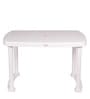 Sultan Table and Chair Set in White with 4 Chairs
