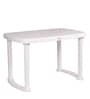 Sultan Table and Chair Set in White with 4 Chairs