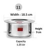 1.25 Ltr Stainless Steel Non-Stick Patila With Lid