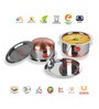 Stainless Steel Copper Bottom Cooking Pot  2 Pcs With Lids (No. 11