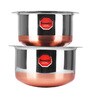 Stainless Steel Copper Bottom Cooking Pot  2 Pcs With Lids (No. 11