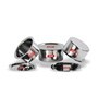 Stainless Steel Handcrafted Hammered Texture  Induction & Gas Stove Friendly (Set Of 3) Tope With Lids