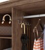 Sumire 3 Door Wardrobe With Mirror In Brown Finish