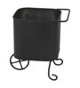 Black Square  Snacks Platter with Wheels
