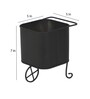 Black Square  Snacks Platter with Wheels