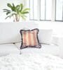 Beige Striped Cotton Ruffle Striped 18x18 inches Cushion Cover