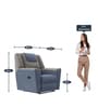 Sumo Fabric 1 Seater Manual Recliner in Blue & Grey Recliner Colour