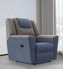 Sumo Fabric 1 Seater Manual Recliner in Blue & Grey Recliner Colour