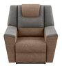 Sumo Fabric Manual 1 Seater Recliner In Orange & Grey Colour
