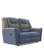 Sumo Fabric 2 Seater Manual Recliner In Blue & Grey Recliner Colour