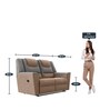 Sumo 2 Seater Recliner in Orange & Grey Recliner