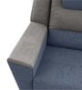 Sumo Fabric 3 Seater Manual Recliner in Blue & Grey Recliner Colour