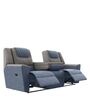 Sumo Fabric 3 Seater Manual Recliner in Blue & Grey Recliner Colour