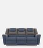 Sumo Fabric 3 Seater Manual Recliner in Blue & Grey Recliner Colour