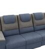Sumo Fabric 3 Seater Manual Recliner in Blue & Grey Recliner Colour