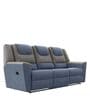 Sumo Fabric 3 Seater Manual Recliner in Blue & Grey Recliner Colour