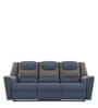 Sumo Fabric 3 Seater Manual Recliner in Blue & Grey Recliner Colour