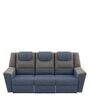 Sumo Fabric 3 Seater Manual Recliner in Blue & Grey Recliner Colour