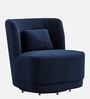 Sumptuous Boucle Lounge Chair In Blue Colour