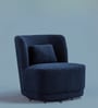Sumptuous Boucle Lounge Chair In Blue Colour