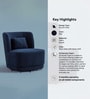 Sumptuous Boucle Lounge Chair In Blue Colour