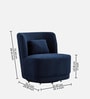Sumptuous Boucle Lounge Chair In Blue Colour