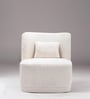 Sumptuous Boucle Lounge Chair In Cream Colour
