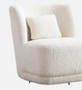 Sumptuous Boucle Lounge Chair In Cream Colour