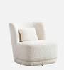 Sumptuous Boucle Lounge Chair In Cream Colour
