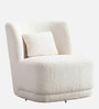 Sumptuous Boucle Lounge Chair In Cream Colour