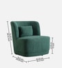 Sumptuous Boucle Lounge Chair In Green Colour