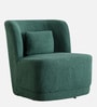 Sumptuous Boucle Lounge Chair In Green Colour