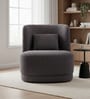 Sumptuous Boucle Lounge Chair In Grey Colour