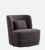 Sumptuous Boucle Lounge Chair In Grey Colour