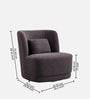Sumptuous Boucle Lounge Chair In Grey Colour