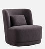 Sumptuous Boucle Lounge Chair In Grey Colour