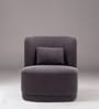 Sumptuous Boucle Lounge Chair In Grey Colour