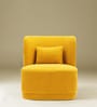 Sumptuous Boucle Lounge Chair In Yellow Colour