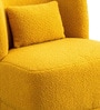 Sumptuous Boucle Lounge Chair In Yellow Colour