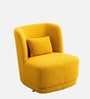 Sumptuous Boucle Lounge Chair In Yellow Colour