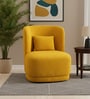 Sumptuous Boucle Lounge Chair In Yellow Colour
