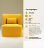 Sumptuous Boucle Lounge Chair In Yellow Colour