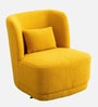 Sumptuous Boucle Lounge Chair In Yellow Colour