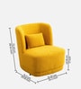 Sumptuous Boucle Lounge Chair In Yellow Colour