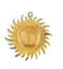 Sun Face Mask Wall Hanging Vastu Decorative Showpiece-18 cm  (Aluminium, Gold)